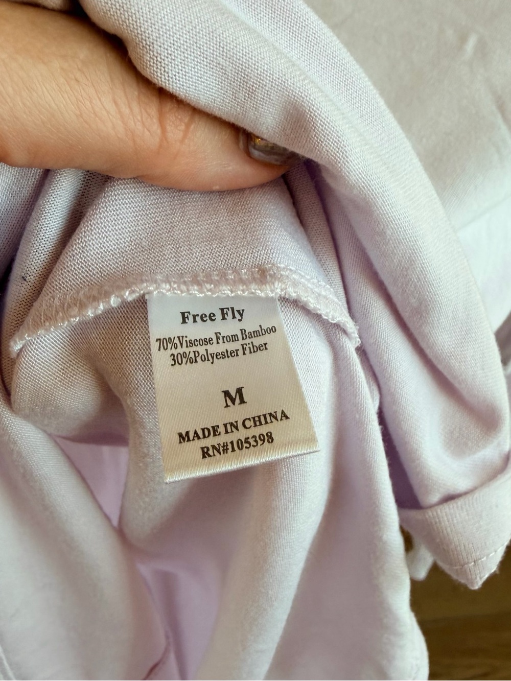 Free Fly Apparel Lavender Long-Sleeve Crew Neck Top - Picture 3 of 4